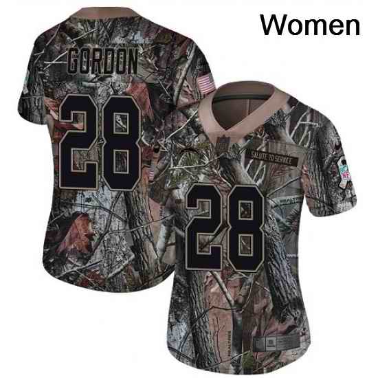 Womens Nike Los Angeles Chargers 28 Melvin Gordon Limited Camo Rush Realtree NFL Jersey